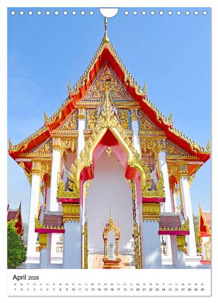 Produktbild: Wat Chalong - Tempel mit ganz speziellem Charme (Wandkalender 2026 DIN A4 hoch), CALVENDO Monatskalender