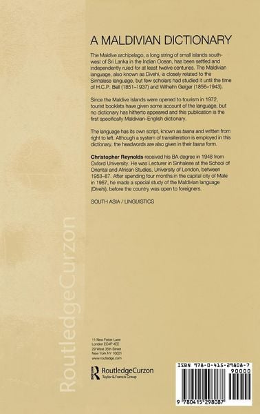 Produktbild: A Maldivian Dictionary