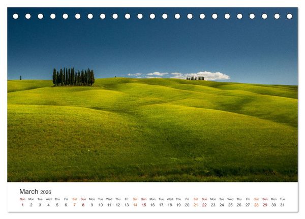 Produktbild: Tuscany A color palette (Desk Calendar 2026 DIN A5 landscape), CALVENDO 12 Month DeskCalendar