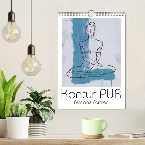 Produktbild: Kontur PUR - Feminine Formen (Wandkalender 2026 DIN A4 hoch), CALVENDO Monatskalender