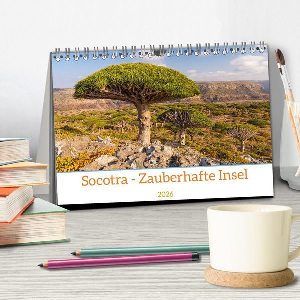 Produktbild: Socotra - Zauberhafte Insel (Tischkalender 2026 DIN A5 quer), CALVENDO Monatskalender