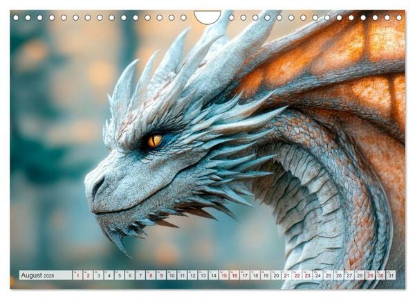 Produktbild: M&Auml;CHTIGE DRACHEN Mystische Wesen (Wandkalender 2026 DIN A4 quer), CALVENDO Monatskalender