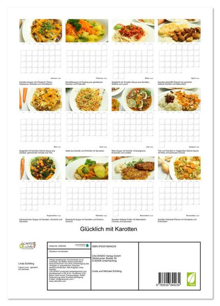 Produktbild: Gl&uuml;cklich mit Karotten (hochwertiger Premium Wandkalender 2026 DIN A2 hoch), Kunstdruck in Hochglanz