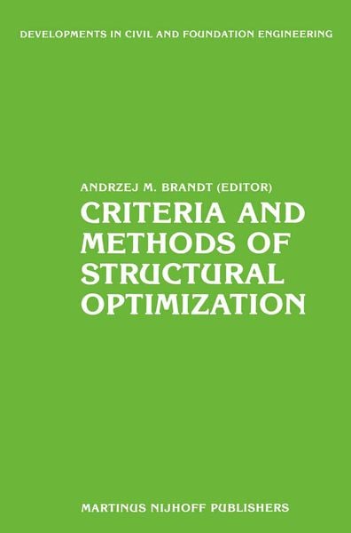 Produktbild: Criteria and Methods of Structural Optimization