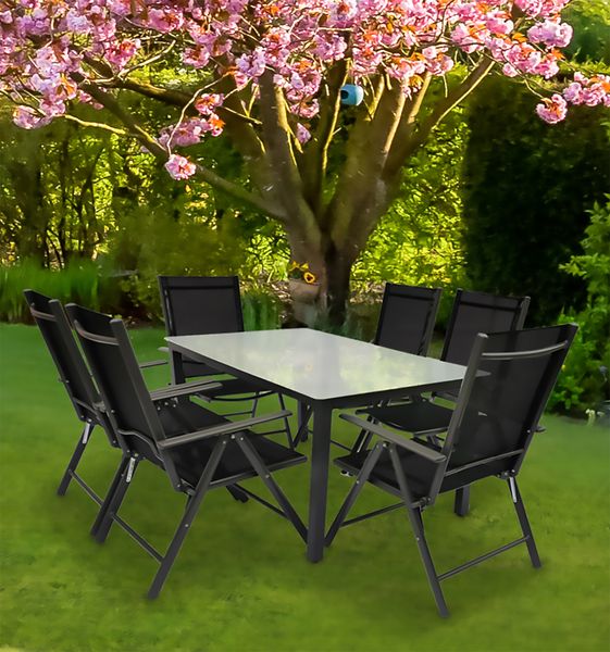 Produktbild: 7 tlg. Gartenset Sitzgruppe Tisch St&uuml;hle 140 MA