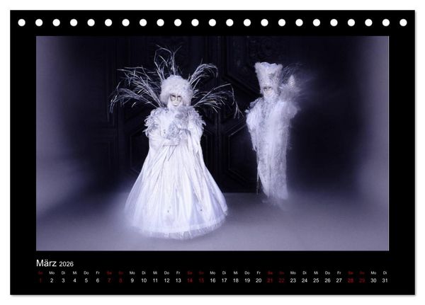 Produktbild: Venezianischer Karneval (Tischkalender 2026 DIN A5 quer), CALVENDO Monatskalender