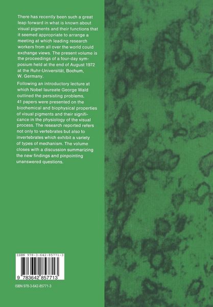 Produktbild: Biochemistry and Physiology of Visual Pigments