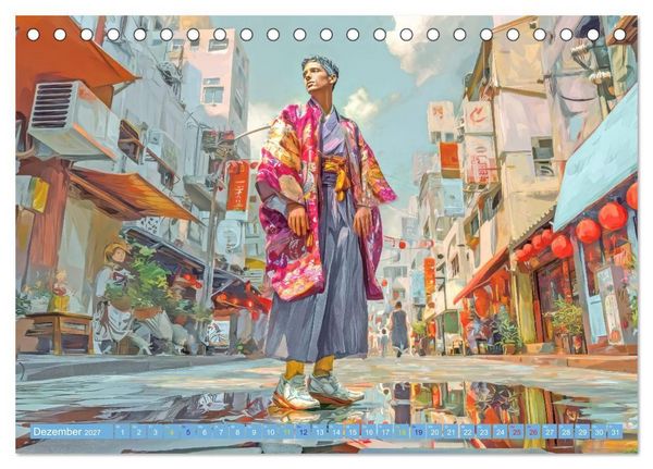 Produktbild: Japanische Figuren - Im Anime-Stil (Tischkalender 2027 DIN A5 quer), CALVENDO Monatskalender