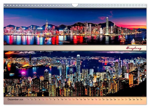Produktbild: St&auml;dte der Welt, Panoramen (Wandkalender 2026 DIN A3 quer), CALVENDO Monatskalender