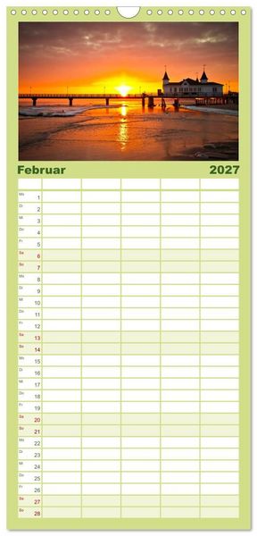Produktbild: Familienplaner 2027 - Die Insel Usedom in Bildern mit 5 Spalten (Wandkalender, 21 x 45 cm) CALVENDO