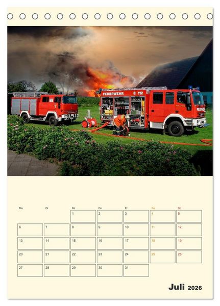 Produktbild: Feuerwehr - der Kalender (Tischkalender 2026 DIN A5 hoch), CALVENDO Monatskalender