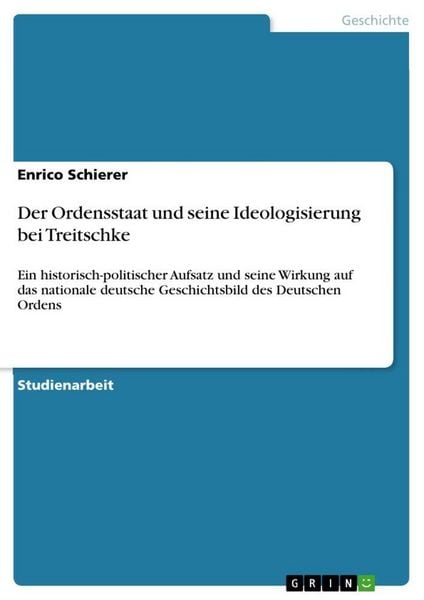 Produktbild: Der Ordensstaat und seine Ideologisierung bei Treitschke