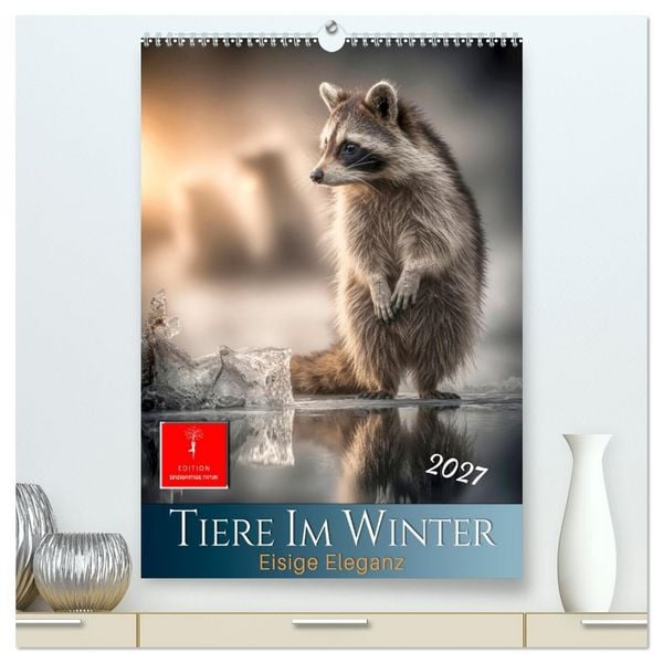 Produktbild: Tiere im Winter - eisige Eleganz (hochwertiger Premium Wandkalender 2027 DIN A2 hoch), Kunstdruck in Hochglanz