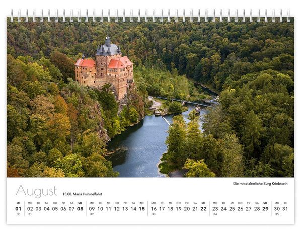 Produktbild: Kalender Sachsen von oben kompakt 2027