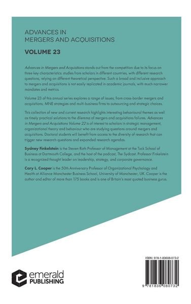 Produktbild: Advances in Mergers and Acquisitions
