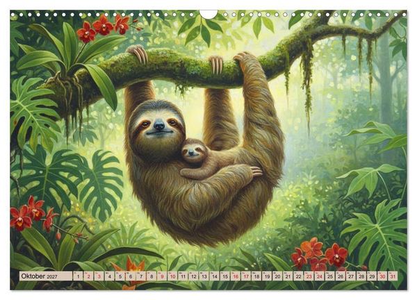Produktbild: S&uuml;damerikas Tiere wie aus alten B&uuml;chern (Wandkalender 2027 DIN A3 quer), CALVENDO Monatskalender
