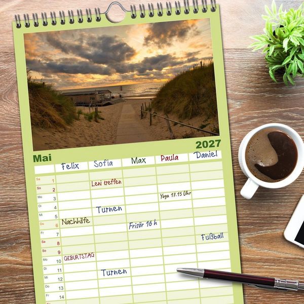 Produktbild: Familienplaner 2027 - Streifzug durch Nordholland mit 5 Spalten (Wandkalender, 21 x 45 cm) CALVENDO