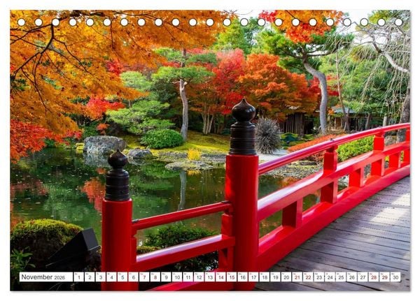 Produktbild: Herbst in Japan (Tischkalender 2026 DIN A5 quer), CALVENDO Monatskalender