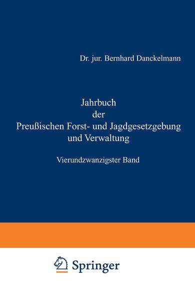 Produktbild: Jahrbuch der Preu&szlig;ischen Forst- und Jagdgesetzgebung und Verwaltung