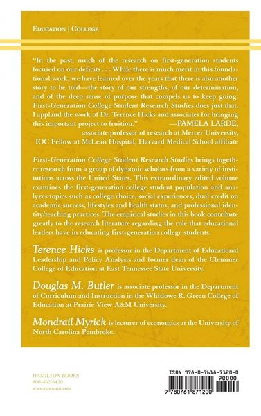 Produktbild: First-Generation College Student Research Studies