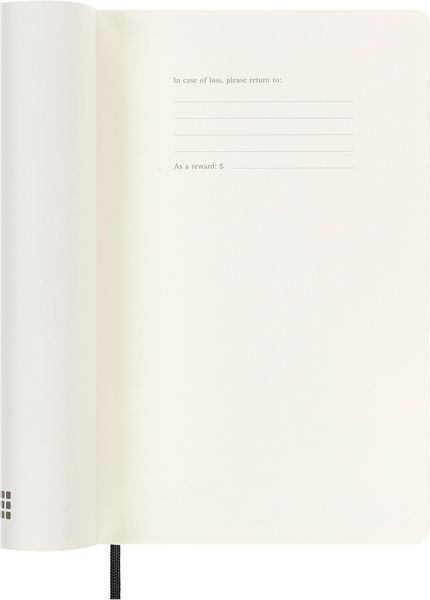 Moleskine 18 Monate Wochenkalender 2025/2026, L/A5, 1 Wo = 1 Seite, Rechts Linierte Seite, Weicher Einband, Schwarz