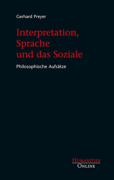 Produktbild: Interpretation, Sprache und das Soziale