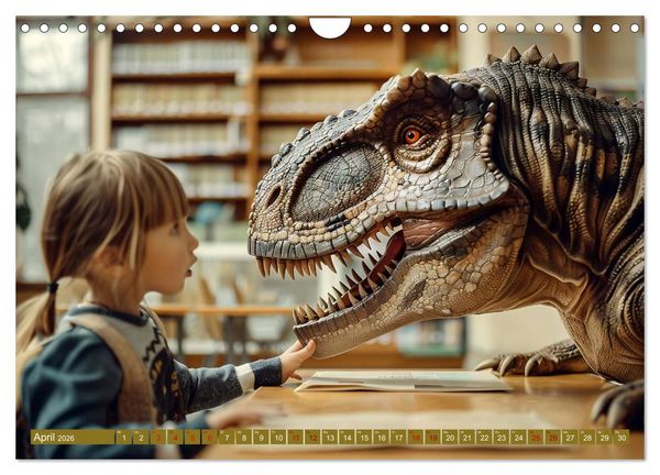 Produktbild: Wie w&auml;re es mit einem Dinosaurier als Haustier? (Wandkalender 2026 DIN A4 quer), CALVENDO Monatskalender