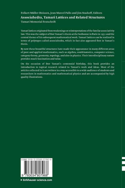 Produktbild: Associahedra, Tamari Lattices and Related Structures
