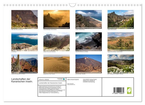 Produktbild: Landschaften der Kanarischen Inseln. (Wandkalender 2026 DIN A3 quer), CALVENDO Monatskalender