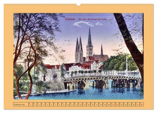 Produktbild: Gru&szlig; aus L&uuml;beck (Wandkalender 2026 DIN A2 quer), CALVENDO Monatskalender