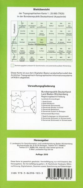 Produktbild: Elzach 1 : 25 000
