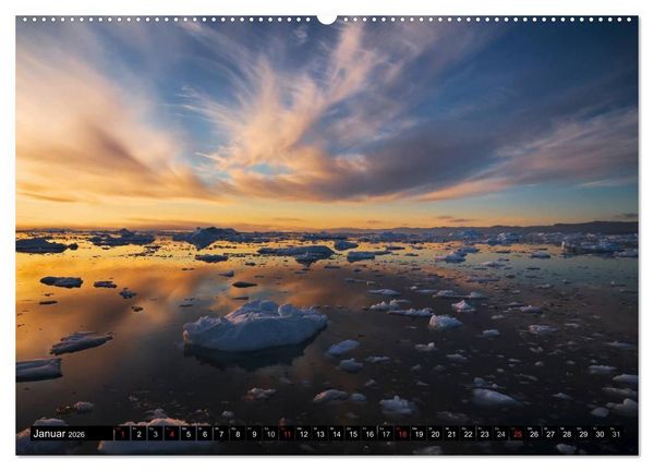 Produktbild: Ilulissat Eisfjord, Gr&ouml;nland. EIS - FORM UND LICHT (Wandkalender 2026 DIN A2 quer), CALVENDO Monatskalender