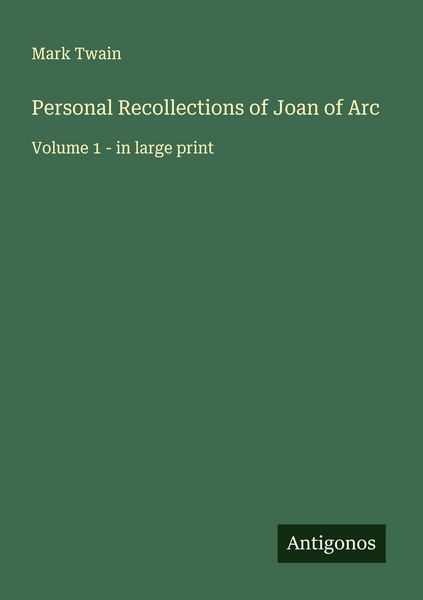 Produktbild: Personal Recollections of Joan of Arc