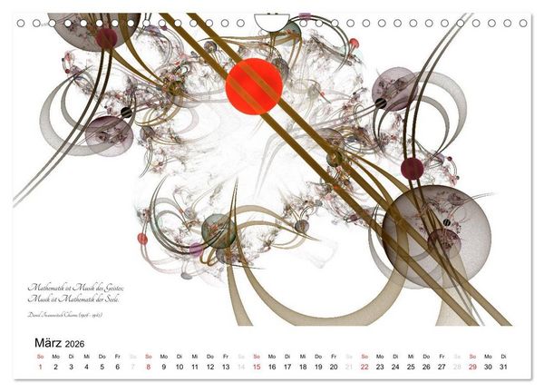 Produktbild: Mathematik - Grafiken und Zitate 2026 (Wandkalender 2026 DIN A4 quer), CALVENDO Monatskalender