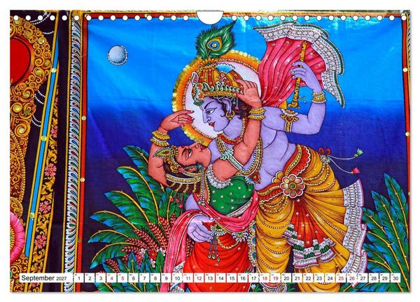 Produktbild: Farbenfrohes Indien (Wandkalender 2027 DIN A4 quer), CALVENDO Monatskalender
