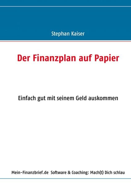 Produktbild: Der Finanzplan auf Papier