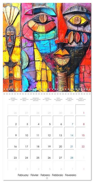 Produktbild: Colorful Raw Art (Wall Calendar 2026 12 &times; 12 Inch) CALVENDO 12 Month Wall Calendar