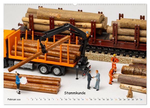 Produktbild: Fahrgaststreik! ... und andere Mini-Welten (hochwertiger Premium Wandkalender 2026 DIN A2 quer), Kunstdruck in Hochglanz