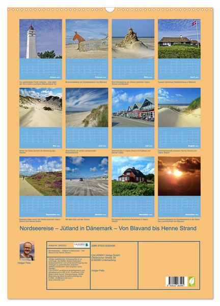 Produktbild: Nordseereise &ndash; J&uuml;tland in D&auml;nemark &ndash; Von Blavand bis Henne Strand (Wandkalender 2026 DIN A2 hoch), CALVENDO Monatskalender
