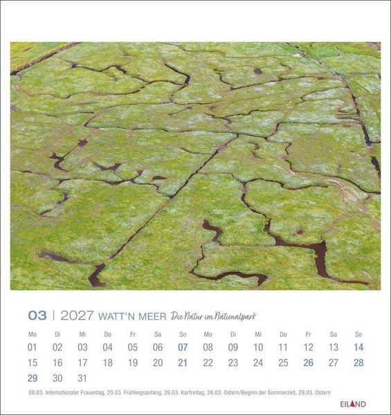 Produktbild: Watt'n Meer Postkartenkalender 2027 - Die Natur im Nationalpark