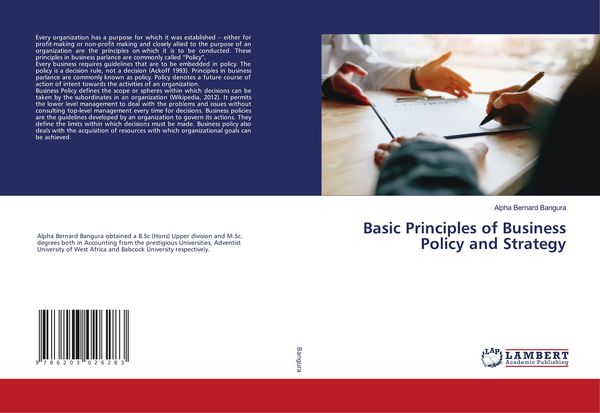 Produktbild: Basic Principles of Business Policy and Strategy