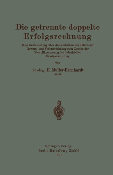 Produktbild: Die getrennte doppelte Erfolgsrechnung
