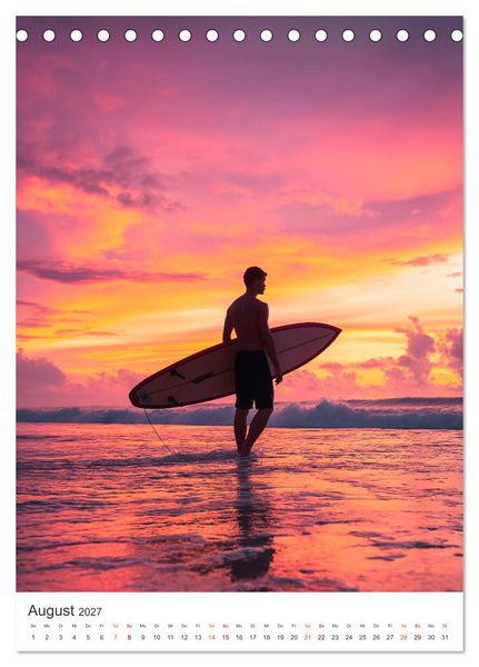 Produktbild: Karibik Surfer (Tischkalender 2027 DIN A5 hoch), CALVENDO Monatskalender