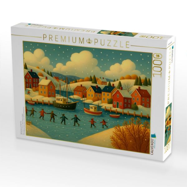 Produktbild: CALVENDO Puzzle Wintertanz auf dem Eis | 1000 Teile Lege-Gr&ouml;&szlig;e 64x48cm Foto-Puzzle f&uuml;r gl&uuml;ckliche Stunden