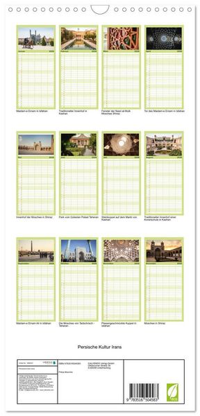 Produktbild: Familienplaner 2026 - Persische Kultur Irans mit 5 Spalten (Wandkalender, 21 x 45 cm) CALVENDO