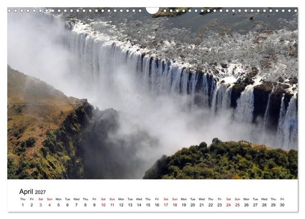 Produktbild: World natural heritage Victoria Falls - The smoke that thunders (Wall Calendar 2027 DIN A3 landscape), CALVENDO 12 Month Wall Calendar