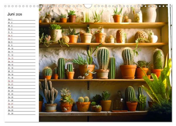 Produktbild: Kaktuszauberland (Wandkalender 2026 DIN A3 quer), CALVENDO Monatskalender