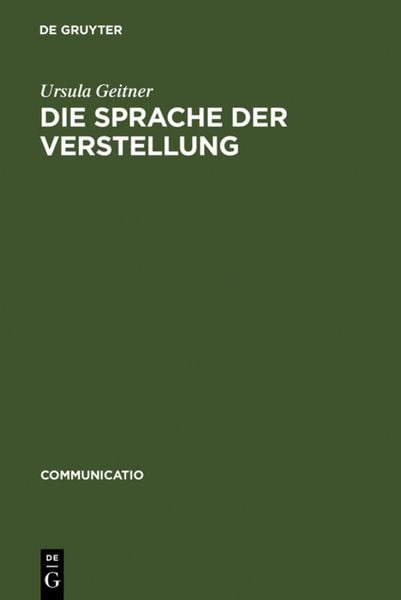 Die Sprache der Verstellung, Gebundene Ausgabe von Ursula Geitner, De Gruyter, 9783484630017