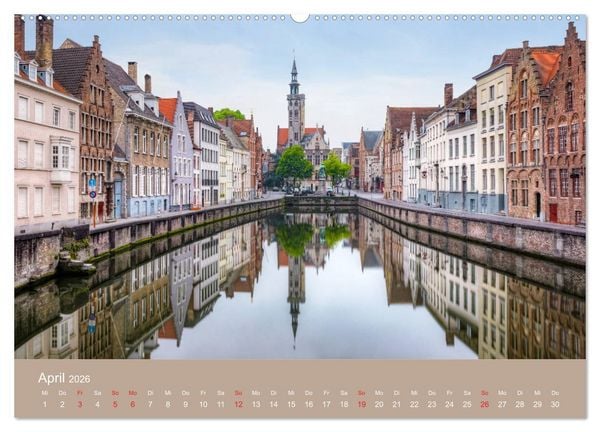 Produktbild: Br&uuml;gge und Gent, eine Fotoreise durch die zwei Perlen Flanderns. (hochwertiger Premium Wandkalender 2026 DIN A2 quer), Kunstdruck in Hochglanz