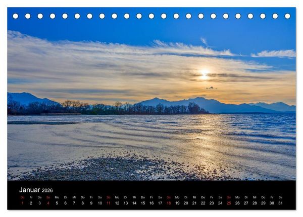 Produktbild: Licht &uuml;ber oberbayrischen Bergen und Seen (Tischkalender 2026 DIN A5 quer), CALVENDO Monatskalender